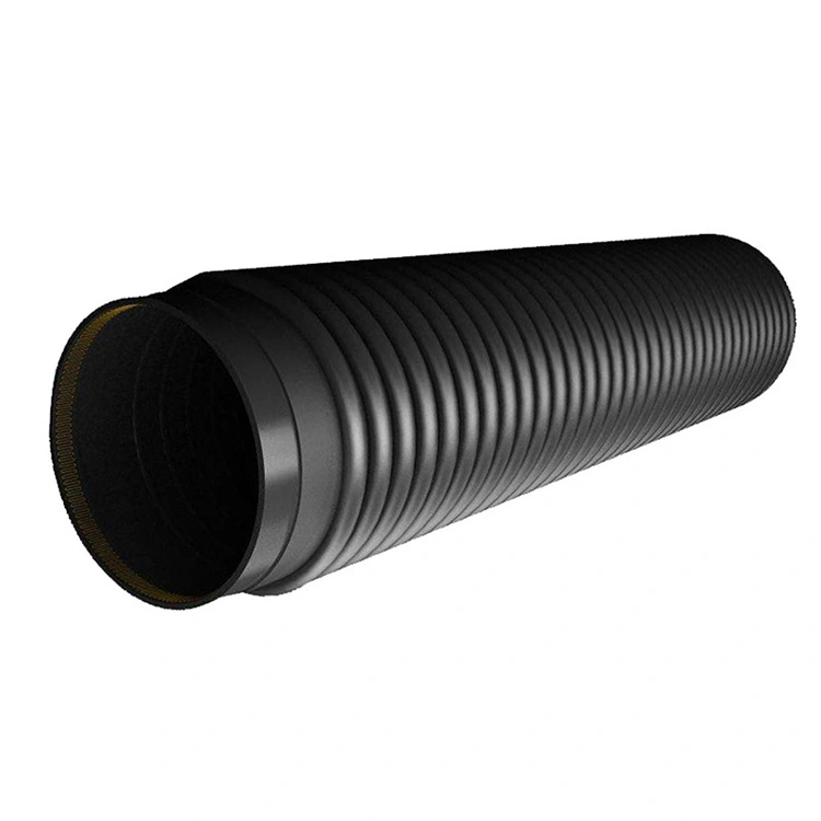 Nagy szilárdságú HDPE spirálisan sebesített karátos cső